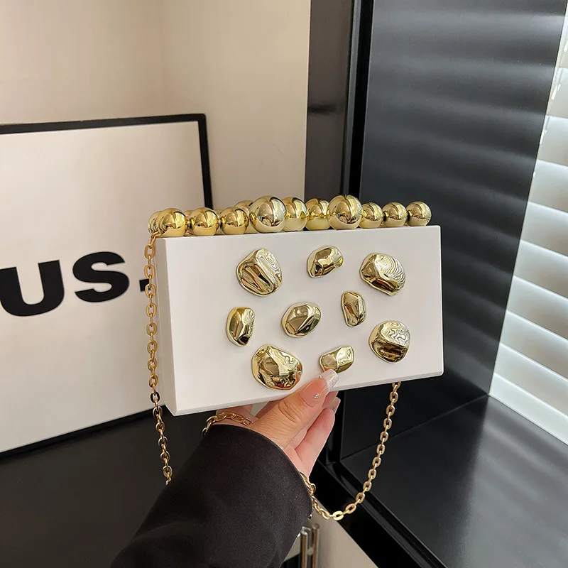 

Клатч Geometric Block Box — нестандартная структурированная сумка через плечо, минималистичная роскошная сумка через плечо с художественным краем