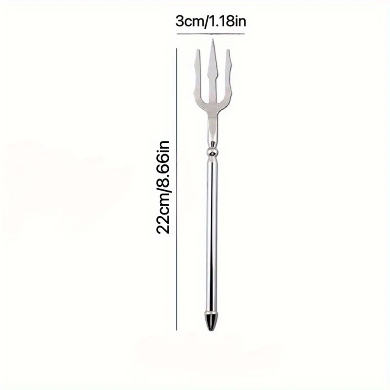 Stainless Steel Trident Fork - Versatile for Dinner, Salad & Dessert | Long Handle