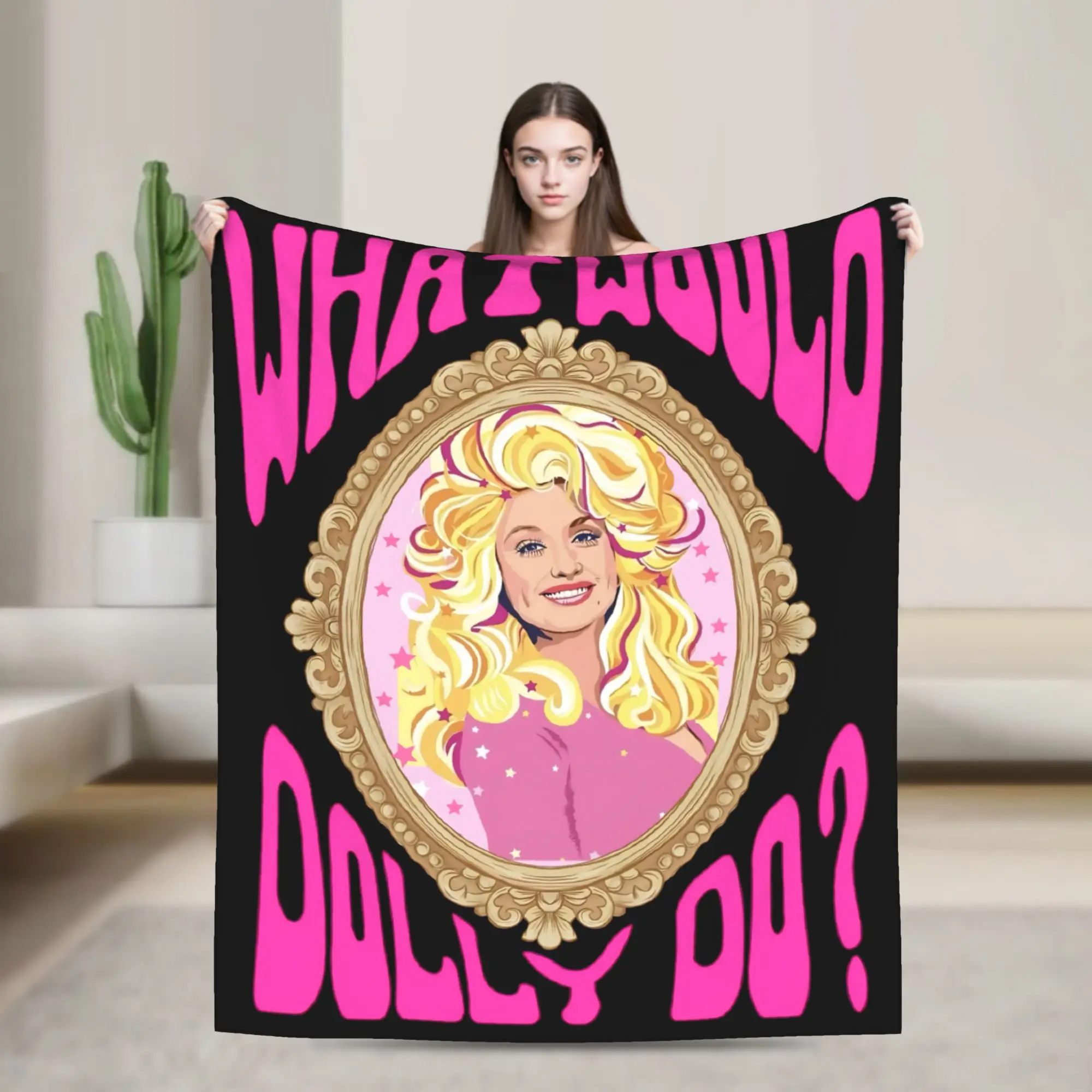 D-Dollys Singer Blanket Dolly Parton  Wool Awesome Breathable Throw Blanket for Home Autumn/Winter