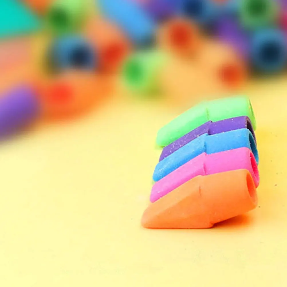 

110pcs Pencil Eraser Colorful Eraser Tops Set Soft Tpr Material Student Artists Office Use Practical Stationery Gift