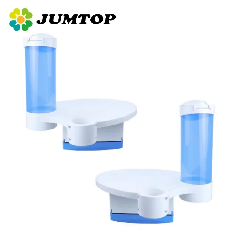 JUMTOP Dental Chair Scaler Tray 3 in 1 Cup Rack Storage Table Tissue Box Additional Tray Cup Holder