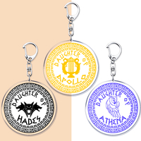 Son Daughter of Poseidon Greek Keychains for Accessories Bag Greek Mythology Ocean Trident Keyrings Jewelry Friends Fans Gifts