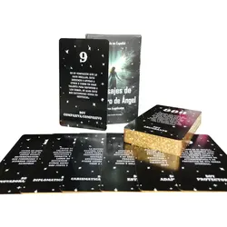 Spanish：Angel Number Message Oracle Tarot Card Fate Divination Prophecy Card Family Party Tarot Gold Plated Edge Cards