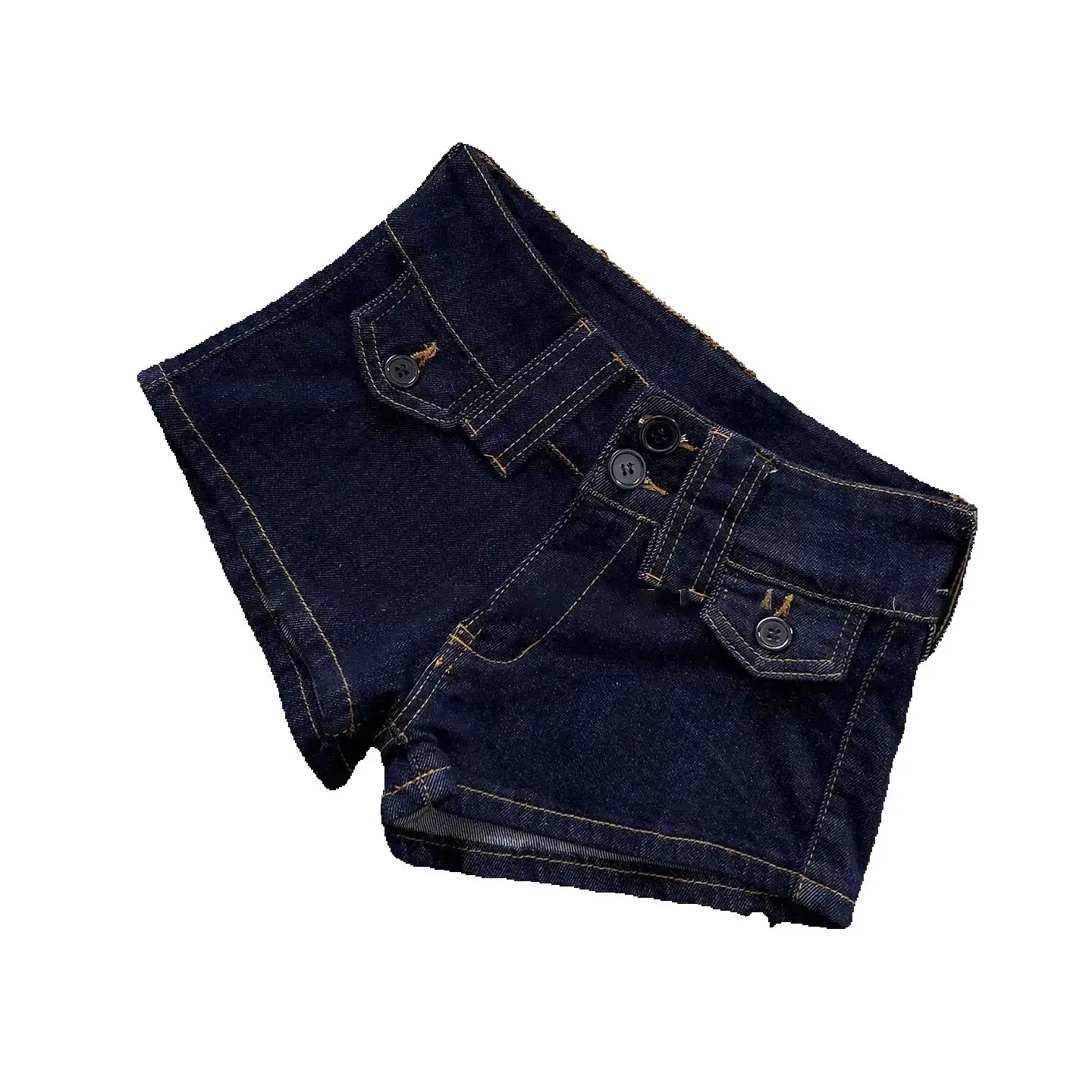 Spice Girl Denim Super Shorts Women 2026 Summer Low Waist Skinny Elastic Spice Girl A-Word Hot Pants