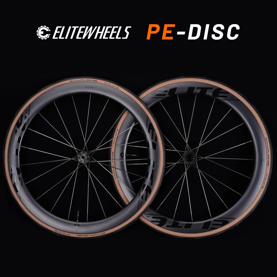 

ELITEWHEELS PE-DISC Карбоновые спицы НОВЫЙ велосипедный дорожный дисковый тормоз Колеса из углеродного волокна Система ступицы Сверхлегкая трещотка