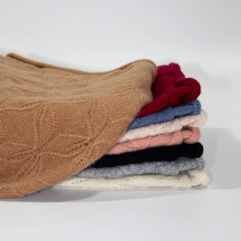 Winter Hat Women Wool Knit Beanie Slouchy Big Size Thin Soft Accessory For Autumn Cold Weather Skiing Sports Outdoor Holiday