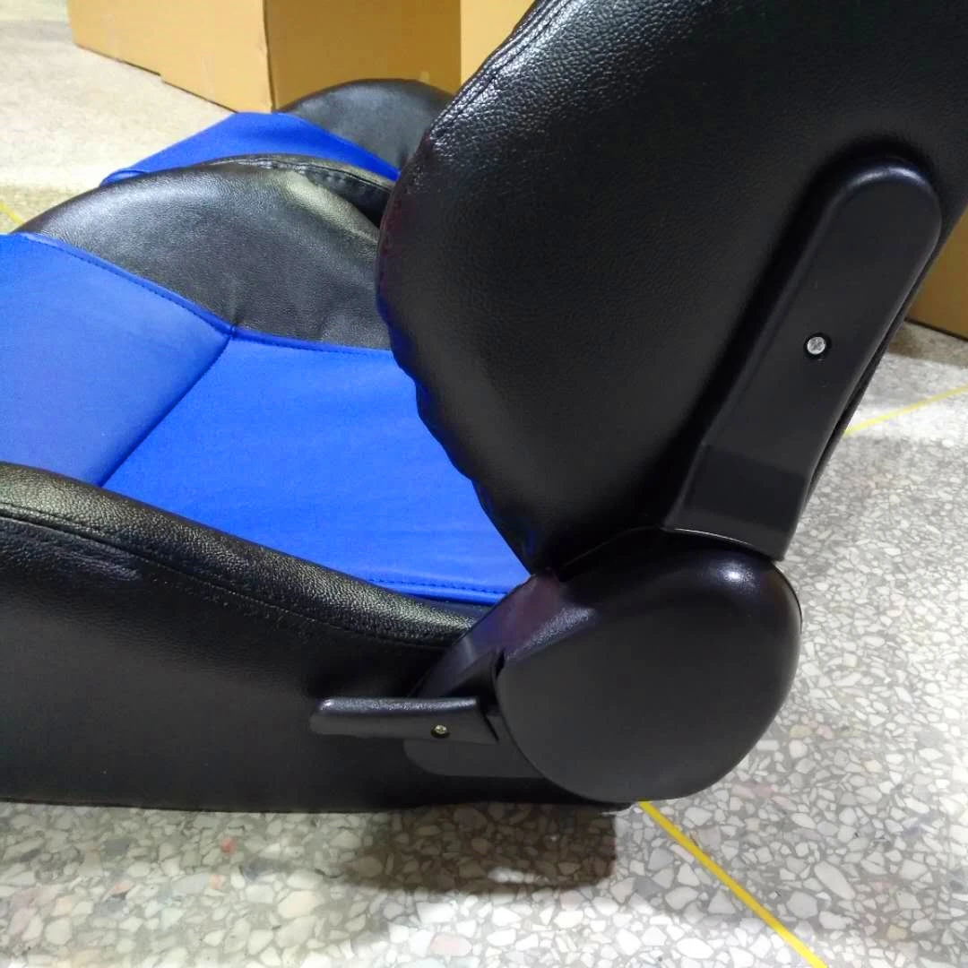 1034 Blue And Black Universal Vehicle Slider Simulator Gaming Station Adjustable Sim Bucket Racing Seats