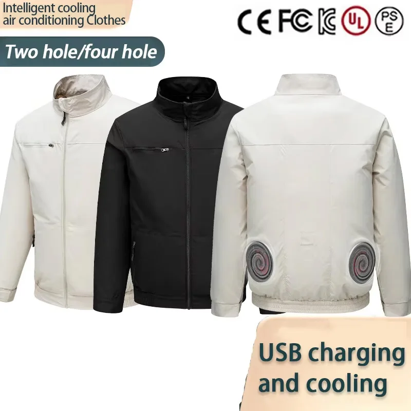 Veste d'été intelligente climatisée pour hommes, vêtements de travail, uniforme de ventilateur, vêtements de prévention des coups de chaleur en plein air, vêtements de Protection du travail