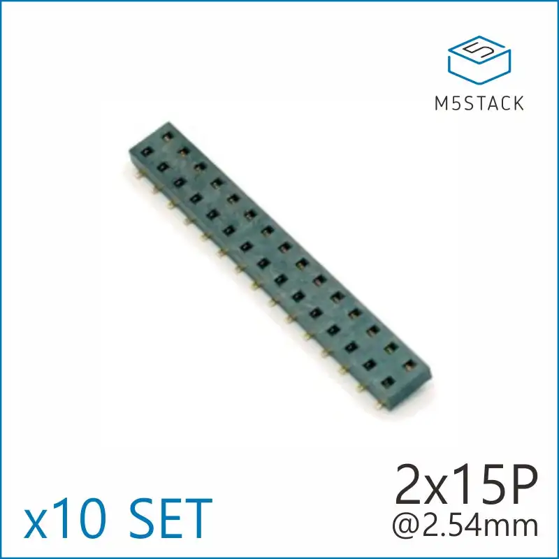 M5Stack Official 2x15 Pin Headers Socket 2.54mm Male & Female 4 Pair Connector