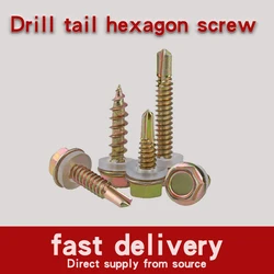 Accuracy Store Color Hexagon Self-tapping Screws Self-tapping Screws Hexagonal Screws Tile Cover Self-tapping Screws 10pcs