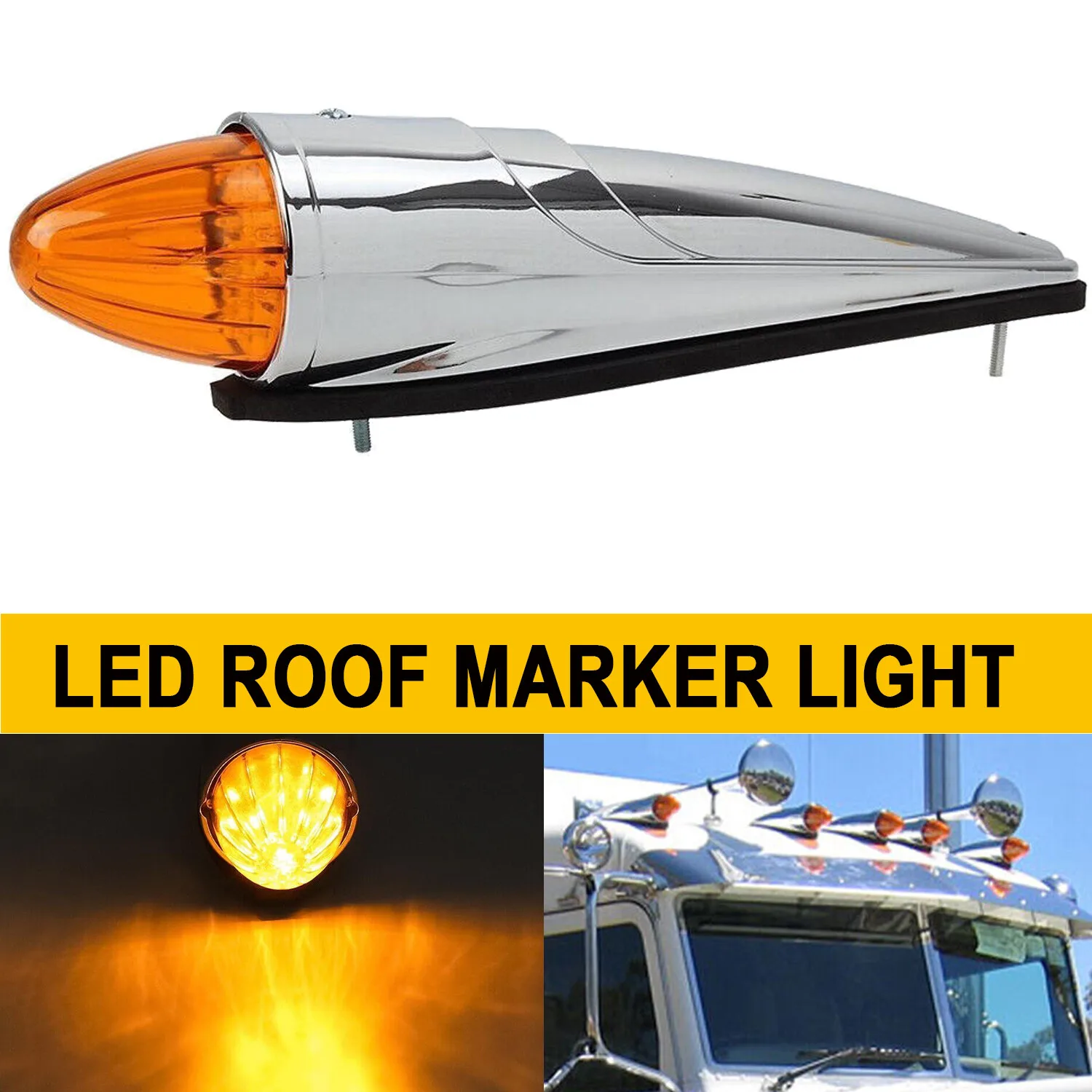 

Светодиодный габаритный фонарь с темно-янтарной линзой и арбузом для Peterbilt Kenworth Cab, габаритные фонари, новинка 92542