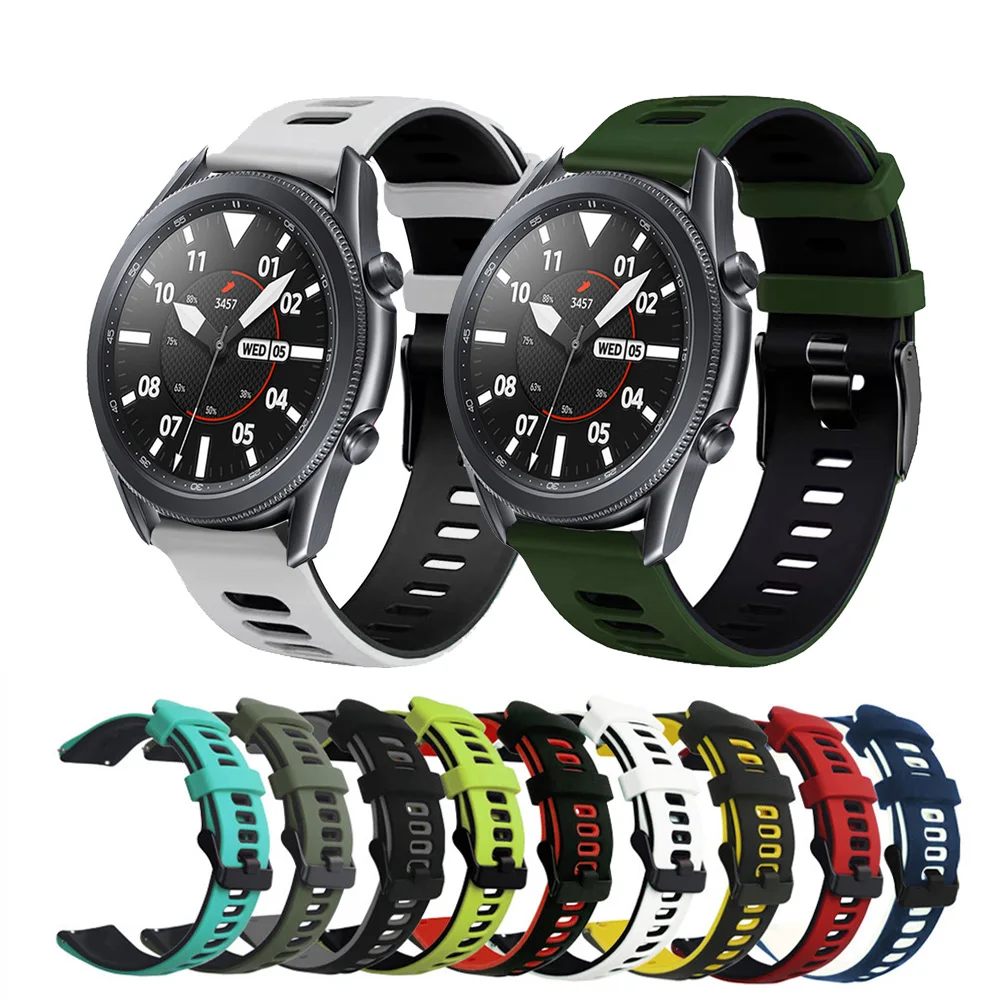 20mm 22mm Silicone Strap For Samsung Galaxy Watch 3 41mm 45mm/Gear S3 S2 Sport Fashion Bracelet For Huawei GT 2 Pro Band Ремешок