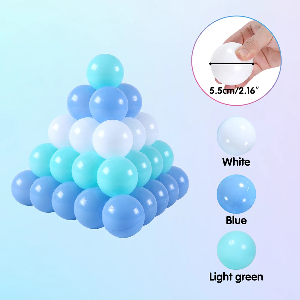 100 pezzi colori palline di plastica piscina d'acqua oceano palla pit ball bambini piscina con borsa a rete casa da gioco tende da esterno giocattolo