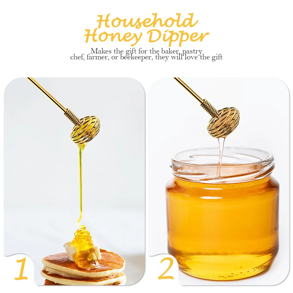 

3Pcs Honey Dipper Sticks Household Multi-Function Honey Stirrers Convenient Drizzle Stick for Tea Syrup and Baking Supplies