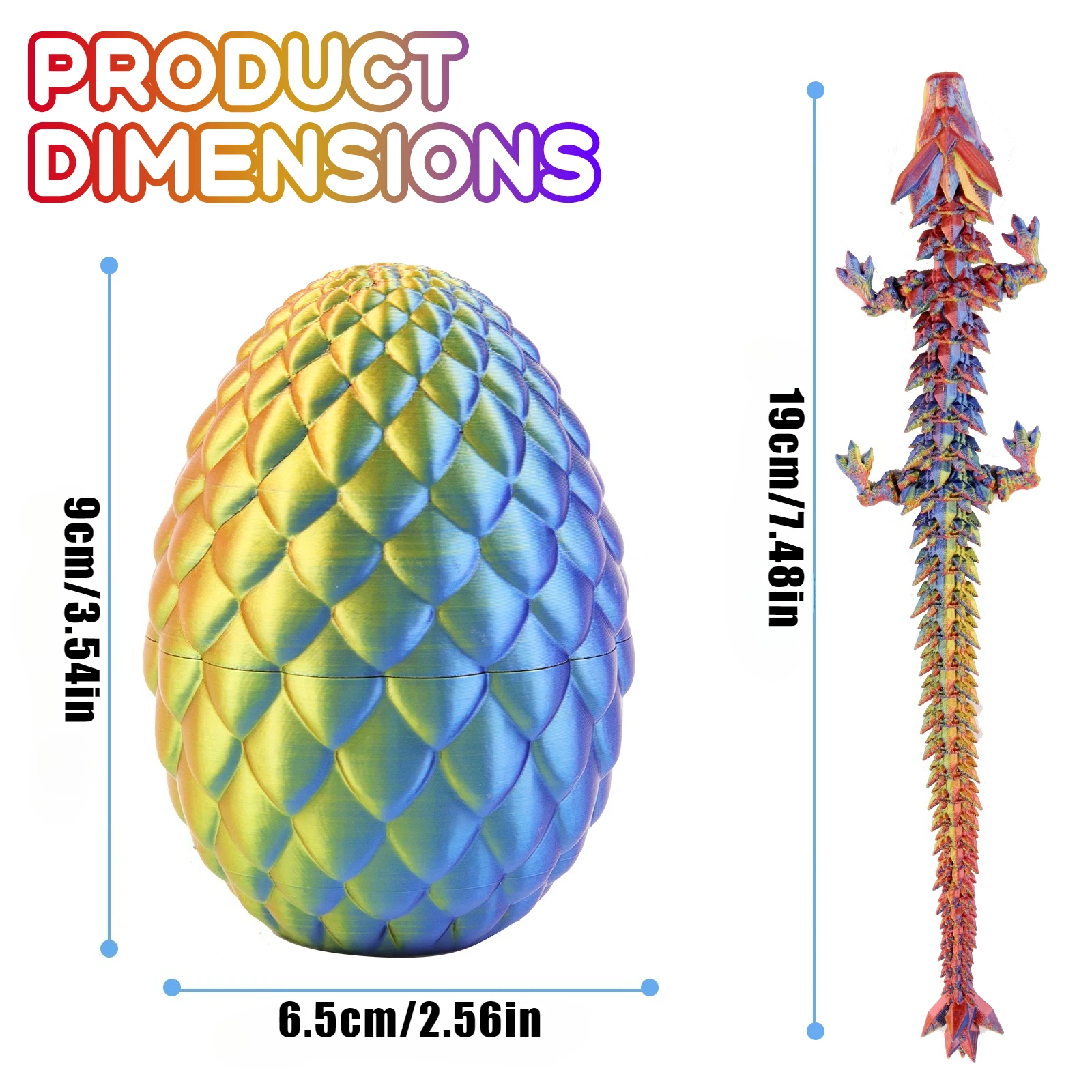 2025 صغير ثلاثية الأبعاد التنين تدوير مفصلية بيضة التنين حالمة المنقولة التنين نموذج غرفة نوم المنزل الديكور أرقام الحيوانات لعبة أطفال #4