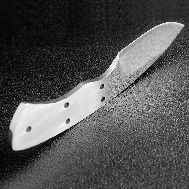 Hoja en blanco de espejo de acero inoxidable, accesorios de cuchillo de fabricación Manual de bricolaje, cuchillo afilado de espiga completa, hoja