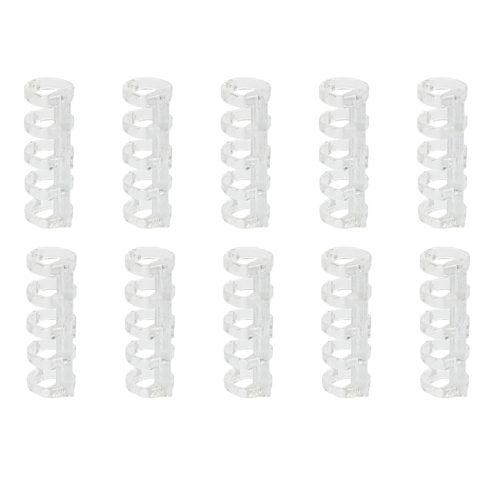 

10pcs Segmented Binding Ring Buckles Plastic Loose Leaf Binder Rings for Notebook Planner Organization Household Use