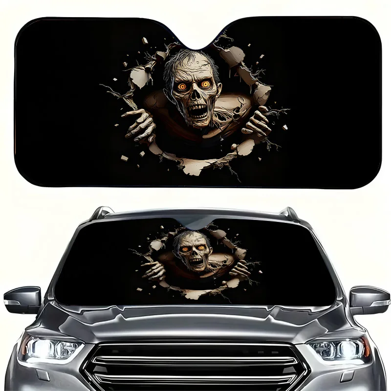 1pc Folding Sun Visor For - Retractable Heat Shield & With Easy Adhesive/Clip-On Installation, Coolant Shield For Hot Climates,