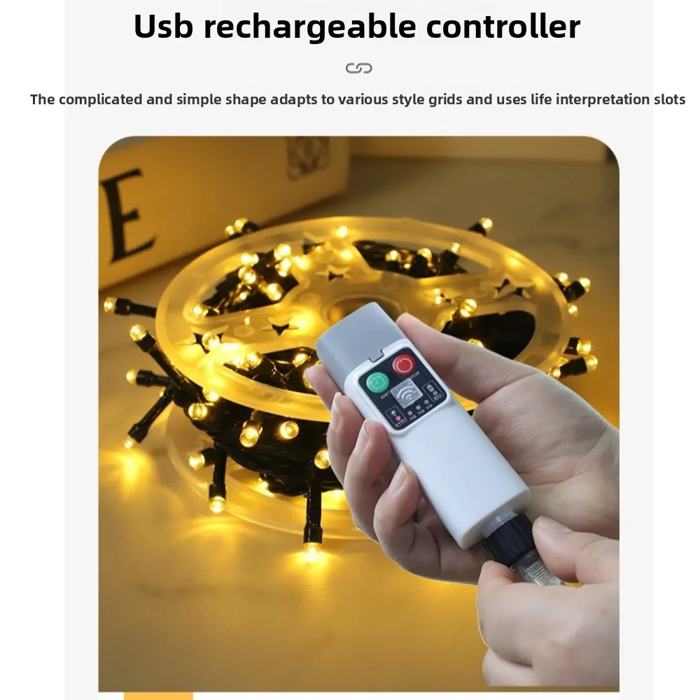 

10 метров, 100 светодиодов, рождественские гирлянды, USB-зарядка, таймер, дистанционное управление, светодиодная гирлянда, многоцветная, водонепроницаемая