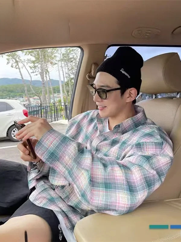 

Мужская клетчатая рубашка Cleanfit Youthful для весны и осени, классическая, с длинным рукавом, свободного кроя, модная повседневная верхняя одежда