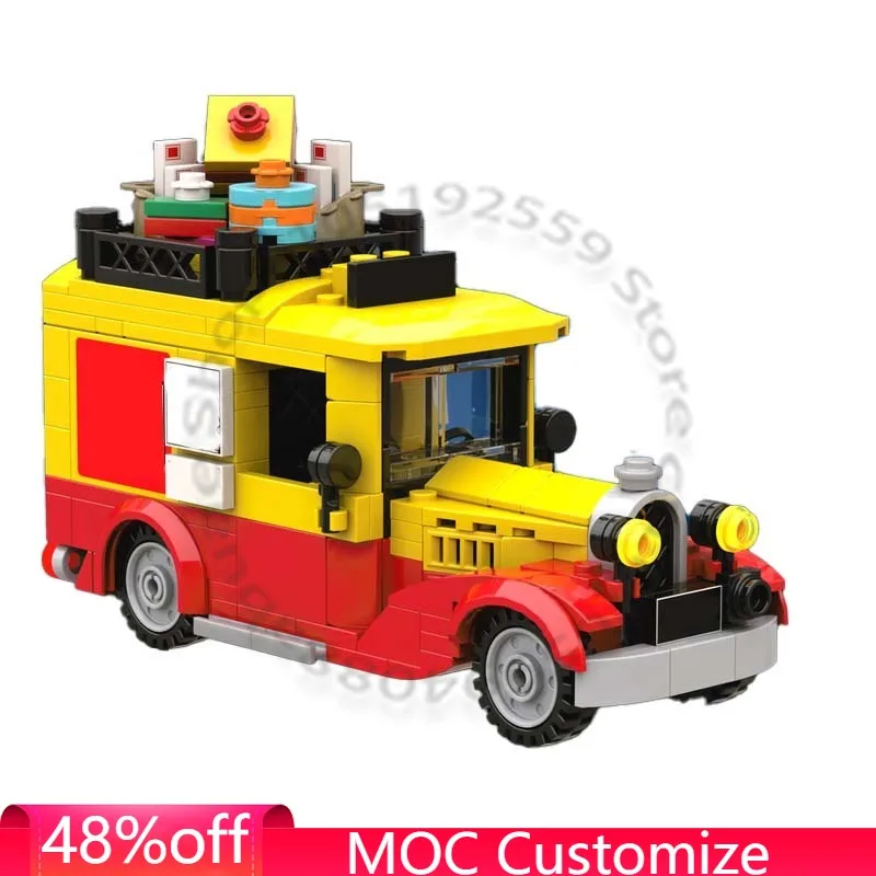 

293 PCS Couple Christmas Vintage Postal Truc MOC Customize Modular Building Block Creative Design Simple DIY Holiday Toy Gifts