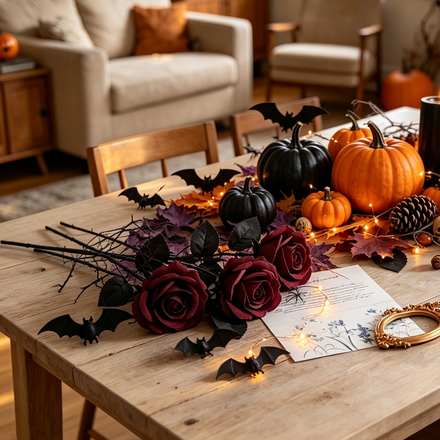 10/20 Stück Künstliche Blumen Seidenrosen Brautstrauß Vasen Heimdekoration Garten Herbst Halloween Hochzeit Dekoration Künstliche DIY-Geschenke – Detail 2
