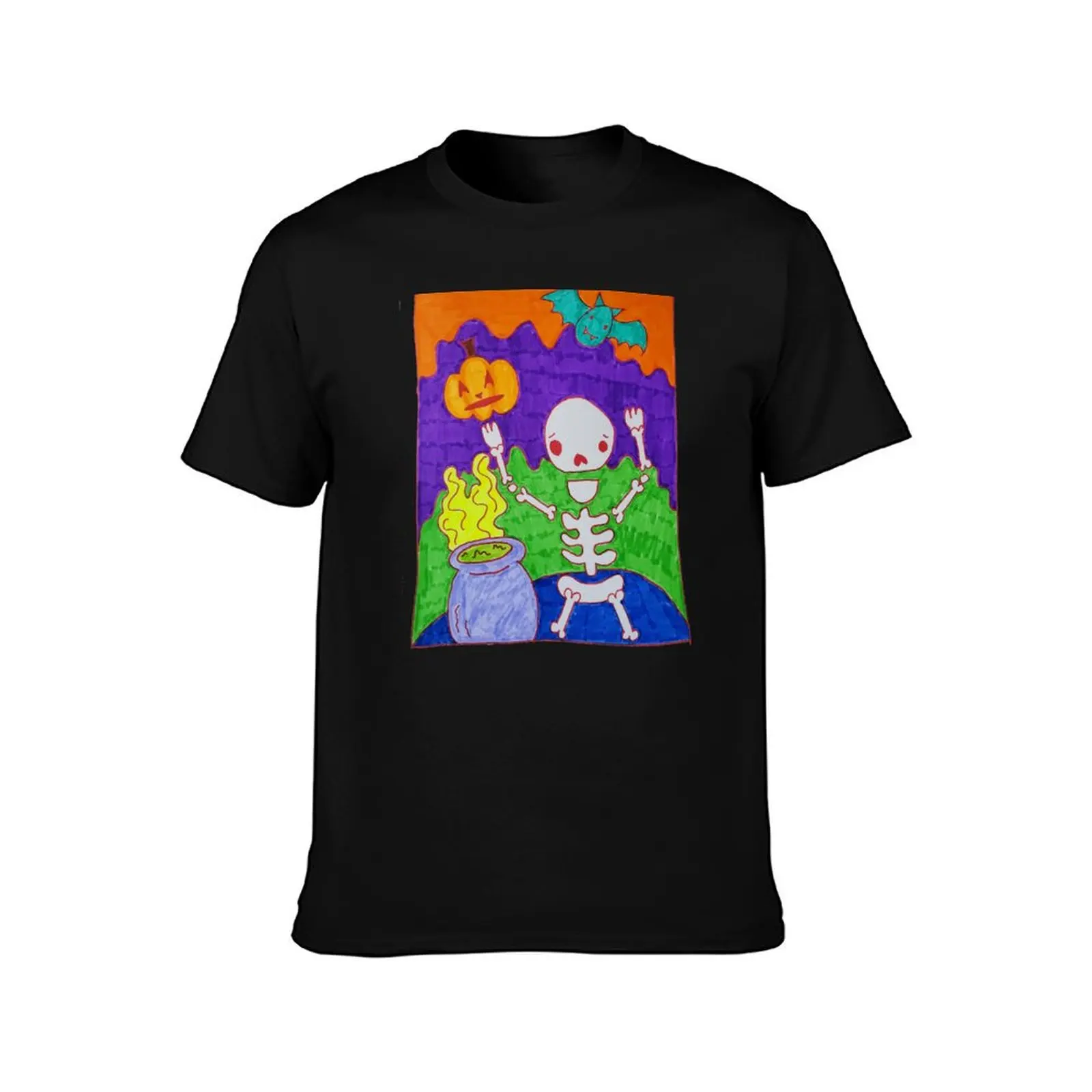 Skelly's Cauldron T-Shirt Plus Size Street Style Tee T-Shirt