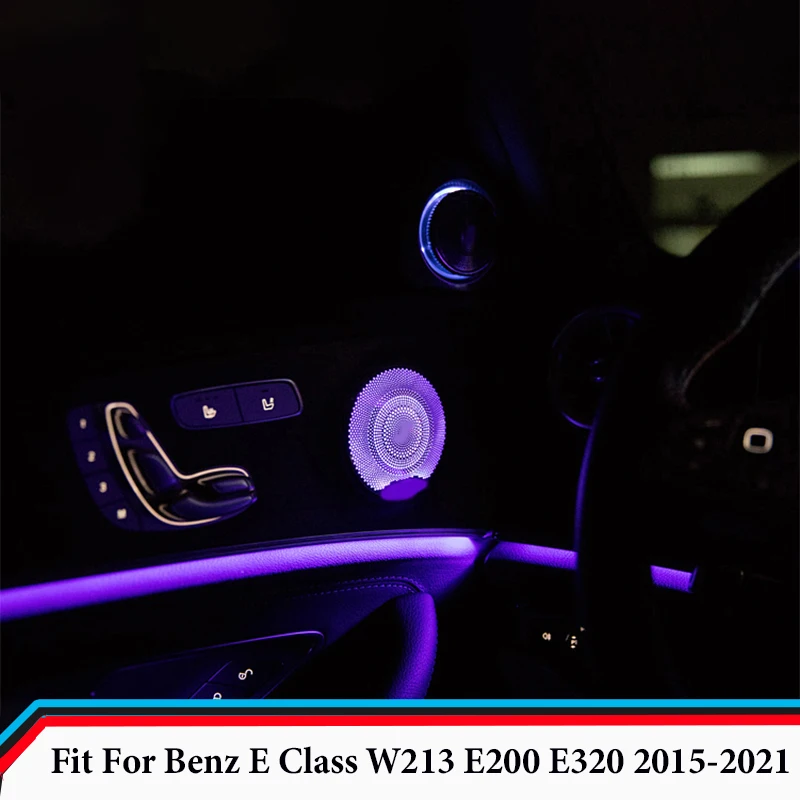 Horn Cover Ambient Light Fit for Benz E Class W213 E200 E320 2015-2021 LED Turbine Air Vent Air Condition Vent Decoration Lamp