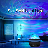 Nachtlampje LED Galaxy Night Light RGB Star Swirl Projection Remote Control Colorful Lamp for Kids Bedroom Living Room Party