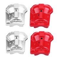 2pcs Metal Front/Rear Axle Housing Cover with Screw Replacement Accessory Parts for Traxxas/TRX4 1/10 RC Crawler Car
