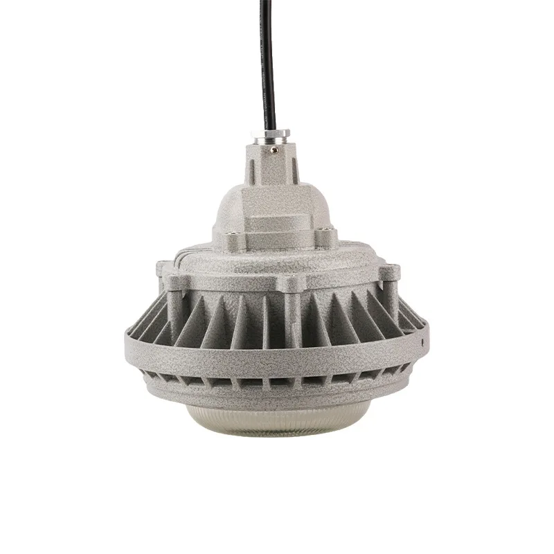 Aluminum LED Explosion-Proof Light 30W/50W/80W/120W - IP65 Waterproof E27 Base Glass Body ATEX Certified for Gas Environment