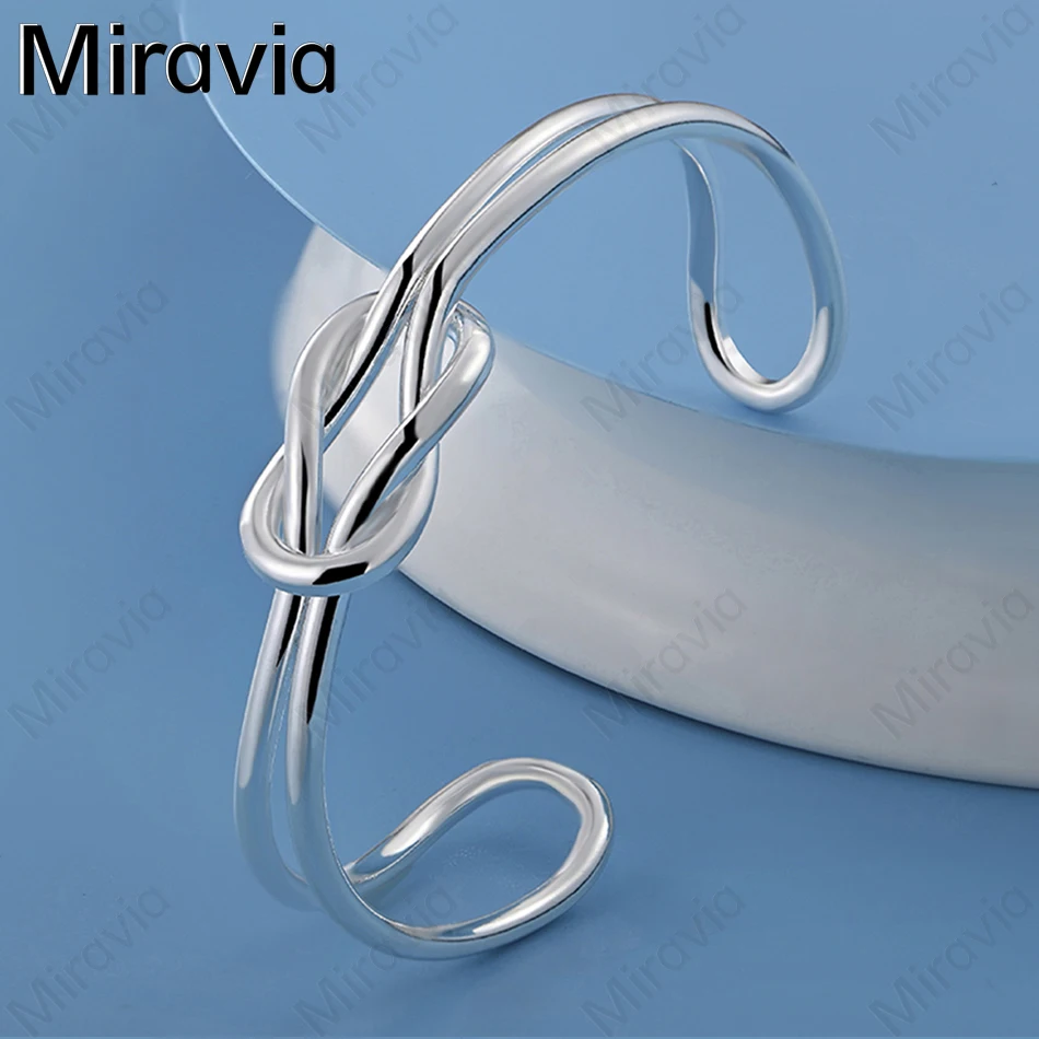

Miravia 925 Sterling Silver Polished Double Knot Bracelet Women Cute Noble Anniversary Gift Jewelry