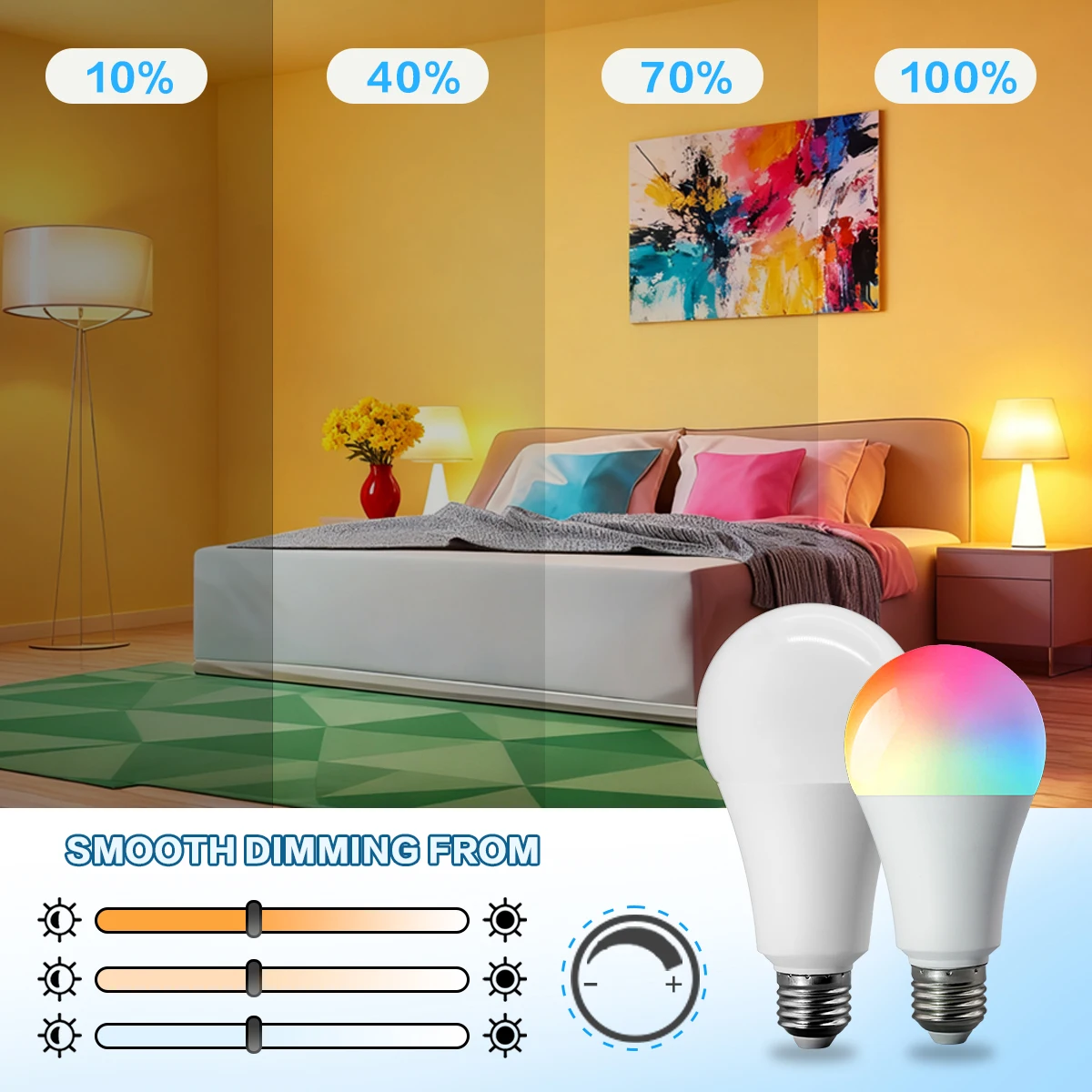 10 قطعة A80 A70 A60 LED RGBW لمبة إضاءة E27 RGB LED للتغيير Lampada16 الملونة RGB CW WW LED مصباح مع IR التحكم عن بعد 220 فولت