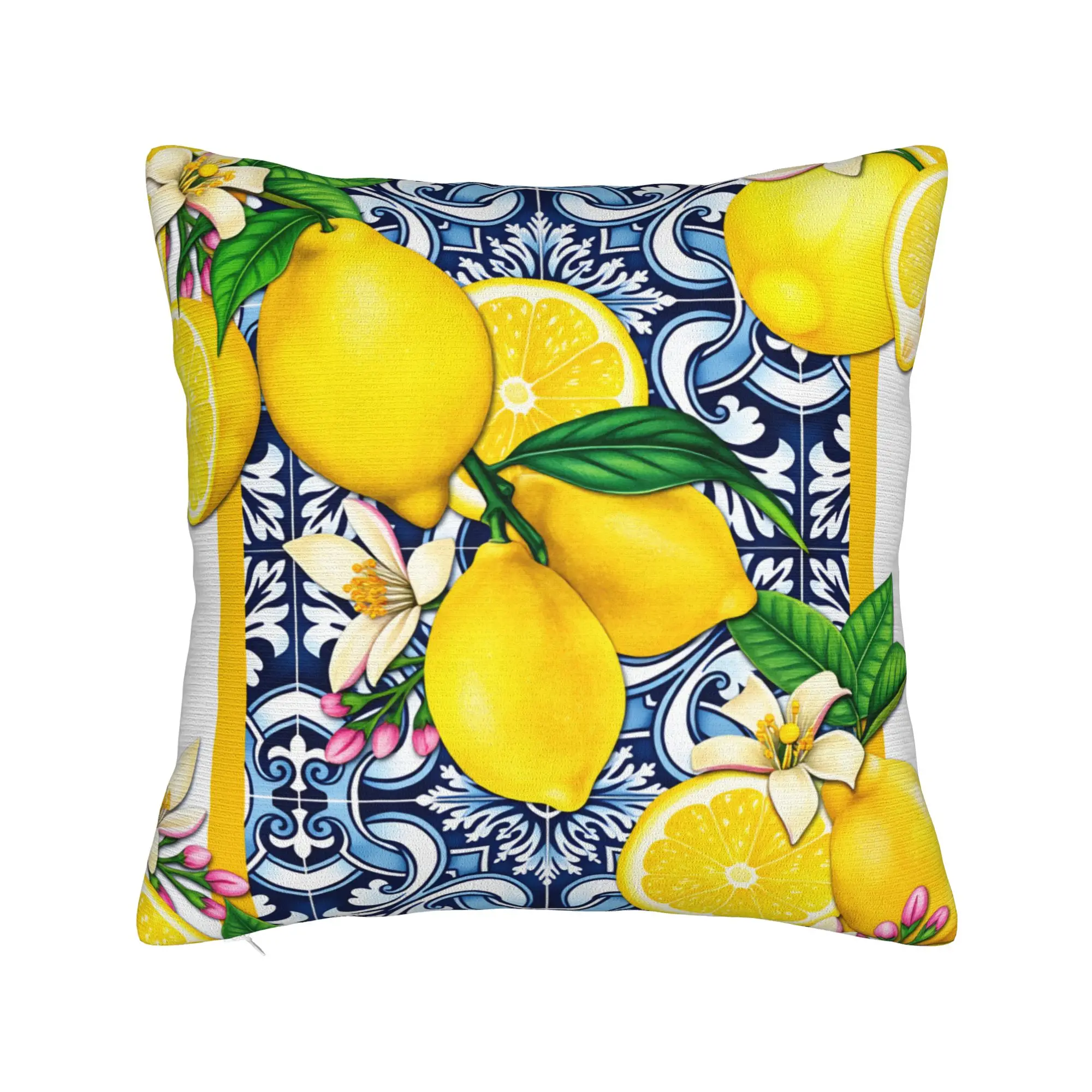 Fruit Lemon Pillow Case  Comfy Pillow Cover Morden Cushion Cover For Sofa Car Home Decor