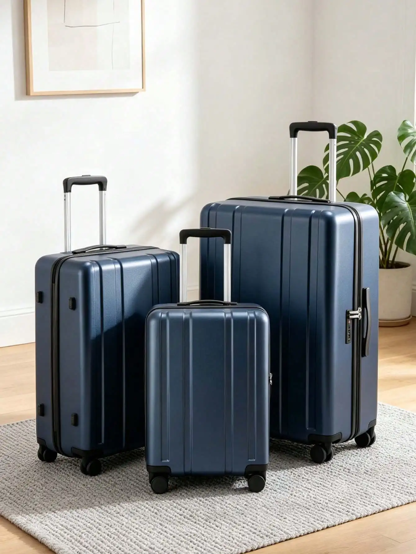 1/2/3 Piece Hardside Luggage Set – 100% Polycarbonate Shell, 360° Spinner Wheels, TSA-Approved Locks ,Includes 20" Carry-On, 24" & 28" Checked Bags ,Perfect For Business, Vacation, Family Trips & Extended Stays