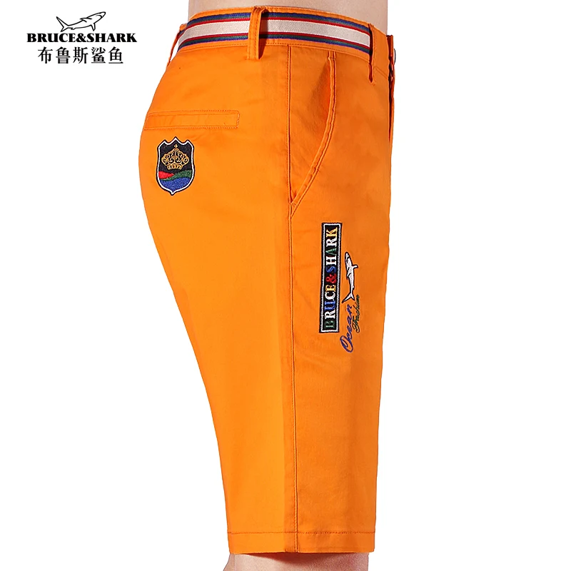 Bruce &Shark Summer New Straight Mid Waist Men's Shorts Casual Fashion Thin Stretch Pants Short Male Comfortable Trousers Big 40