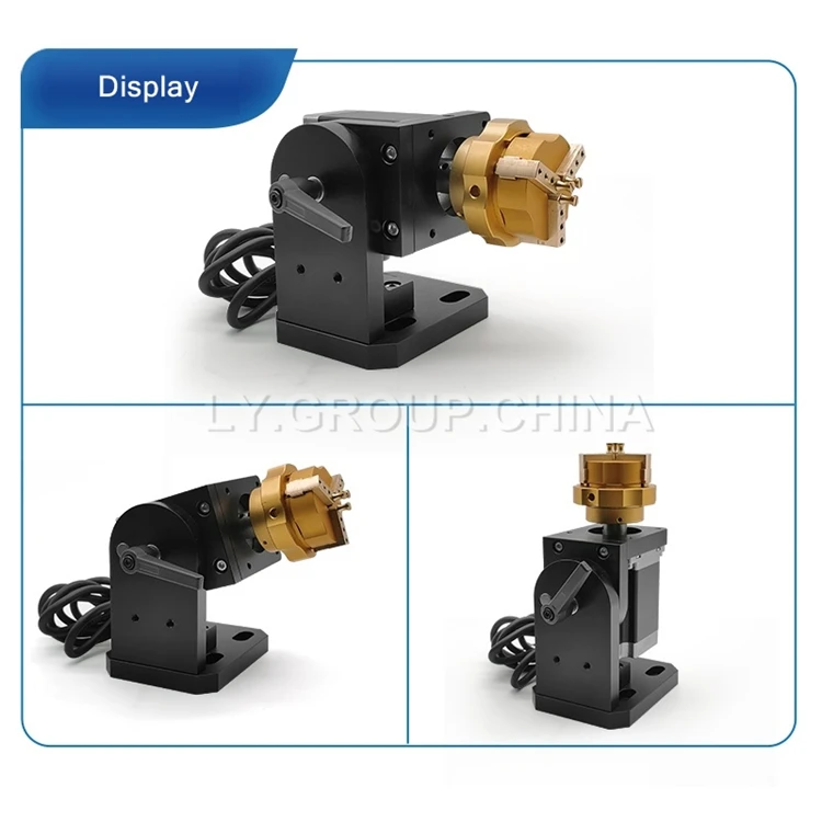 Fiber Laser Marking Engraving Machine Metal Work Kits Rotary Axis Equipped Copper 3Jaw Chuck for Rings Jewelry Engraving Process