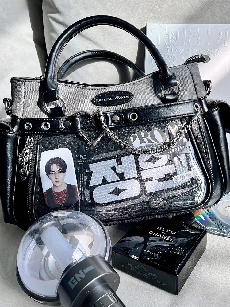 Cute Transparent Versatile Shoulder Bag Crossbody Bags for Women Handbags Casual JK Uniform Shopping Messenger Tote