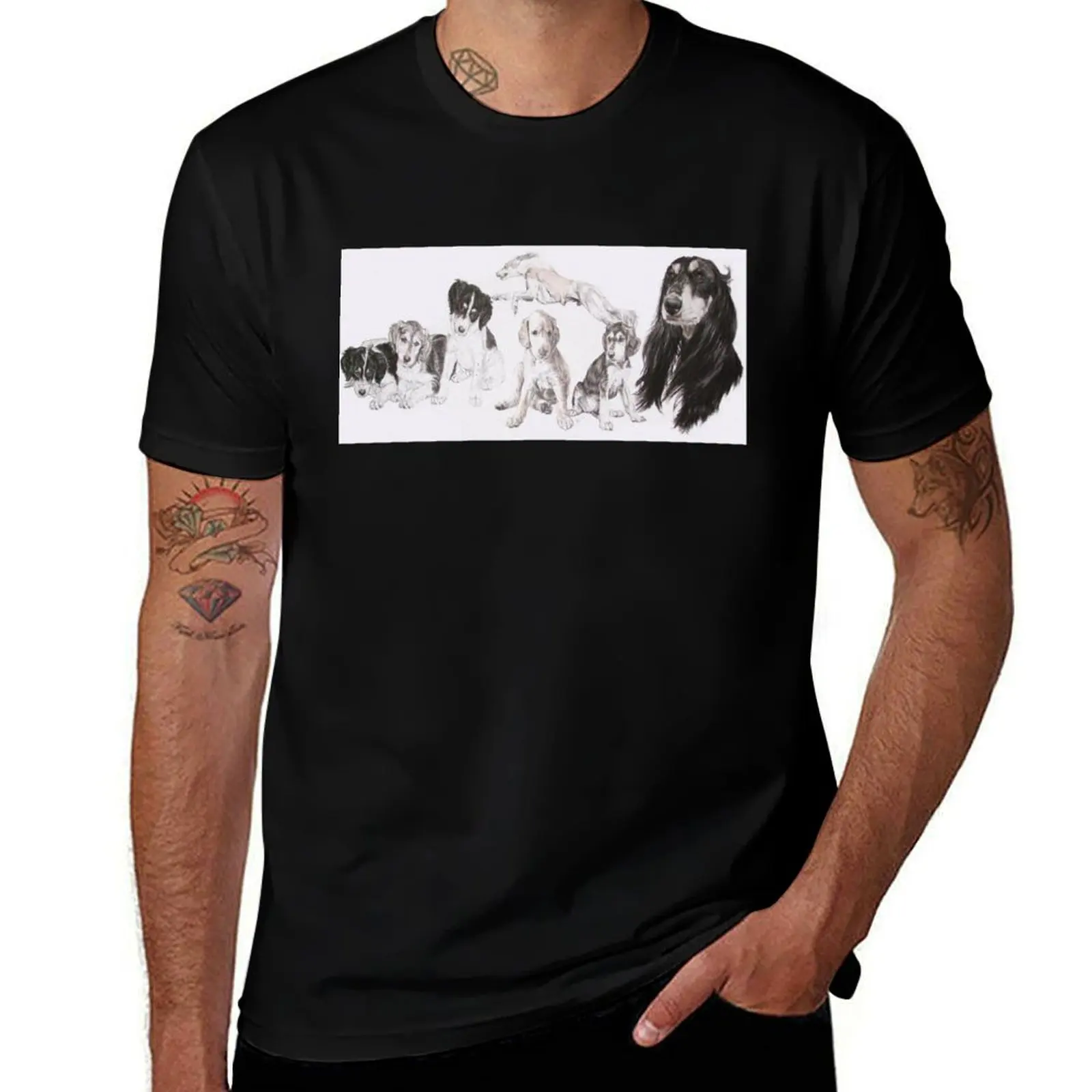 Saluki Wrap T-Shirt Soft Cotton Print T-Shirt