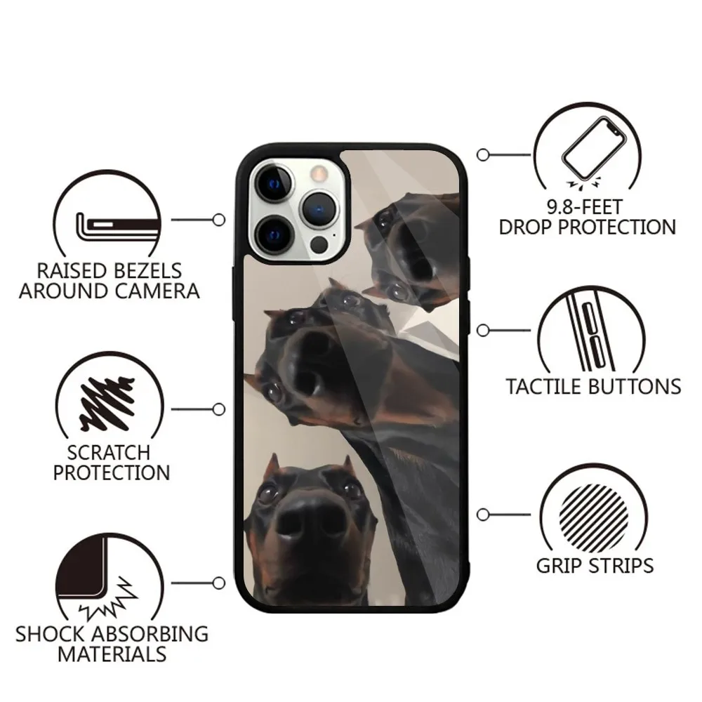 Dachshund Doberman dog  Phone Case Strong Magnetic For IPhone 15,14,13,Pro,Max,Plus,11,12,Mini For Magsafe Wireless Charging