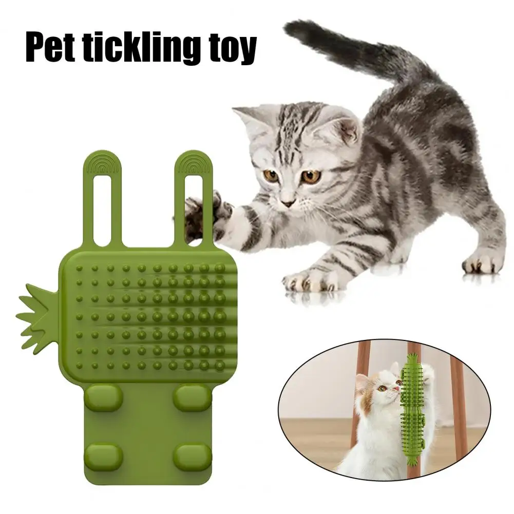 Round-head Massage Comb for Cat, Pet Toy, Stress Relief, Silicone Teeth, Massage Brush, Hair Removal, Corner Scratcher