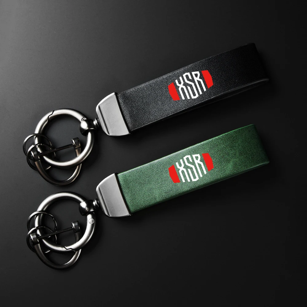 

High-Grade leather Keychain Holder Carbon Leather Keyring Motorcycle Accessories For YAMAHA XSR700 XSR900 XSR 700 900 2015-2021