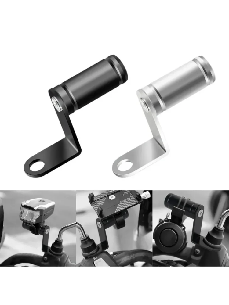 Motorrad-Spiegel-Erweiterungshalterung, Multifunktionaler Handyhalter, Universeller Adapter-Halter, Klemmstange aus Legierung