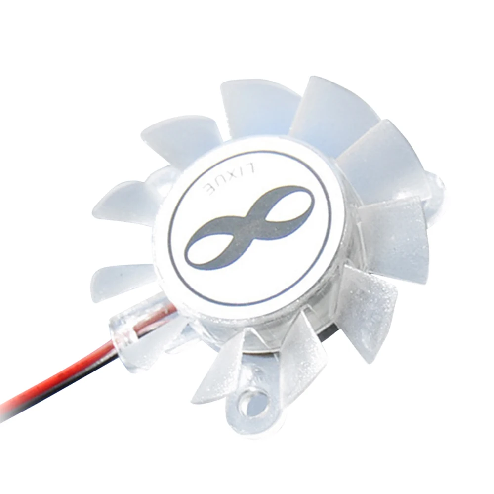1Pcs 36MM Three-Hole Distance 27MM Hole Pitch Silent Transparent Equilateral Hanging Card Fan Blade 12V 0.05A Fan Blade 2Pin