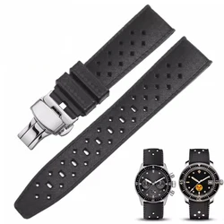 Premium-Grade Silicone Watch Band 20mm Soft Rubber Strap Breathable Bracelet For Blancpain Belt Fifty Fathoms 5008B Accessories
