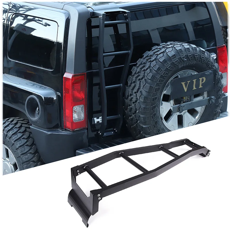 

Car Rear Door Ladder For Hummer H3 2005-2009 Aluminum Alloy Tailgate Climbing Ladder Auto Exterior Accessories