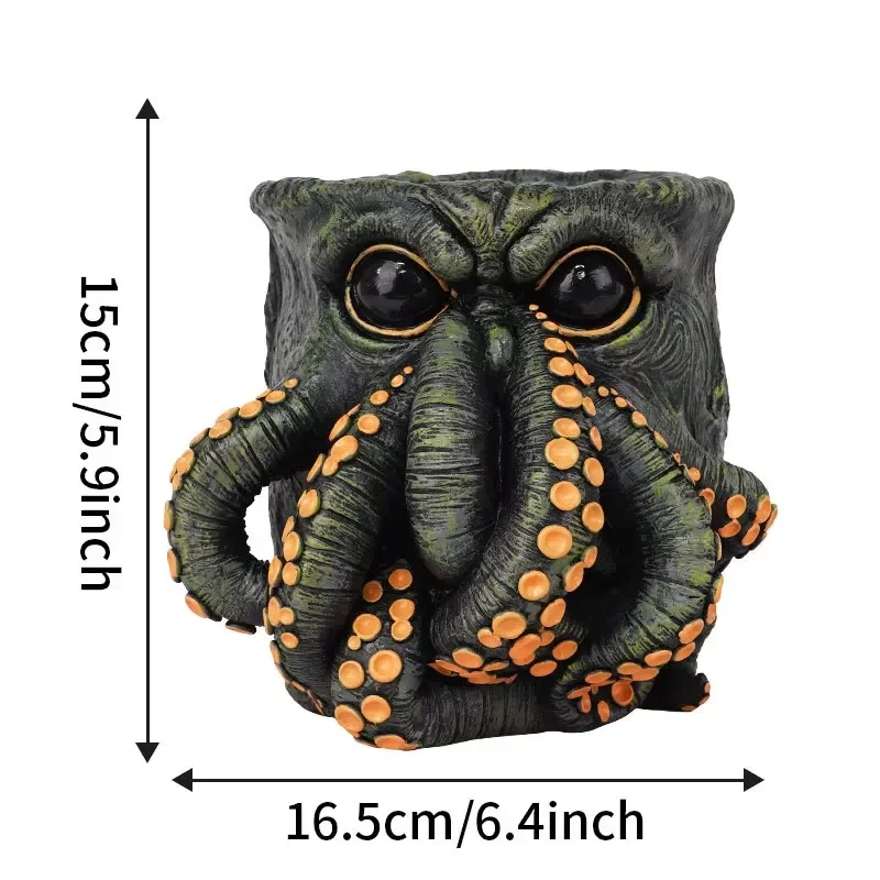 Custom Octopus Flower Planter Resin Unique Novel Design Flower Pot Whimsical Plant Pot for Home Decor