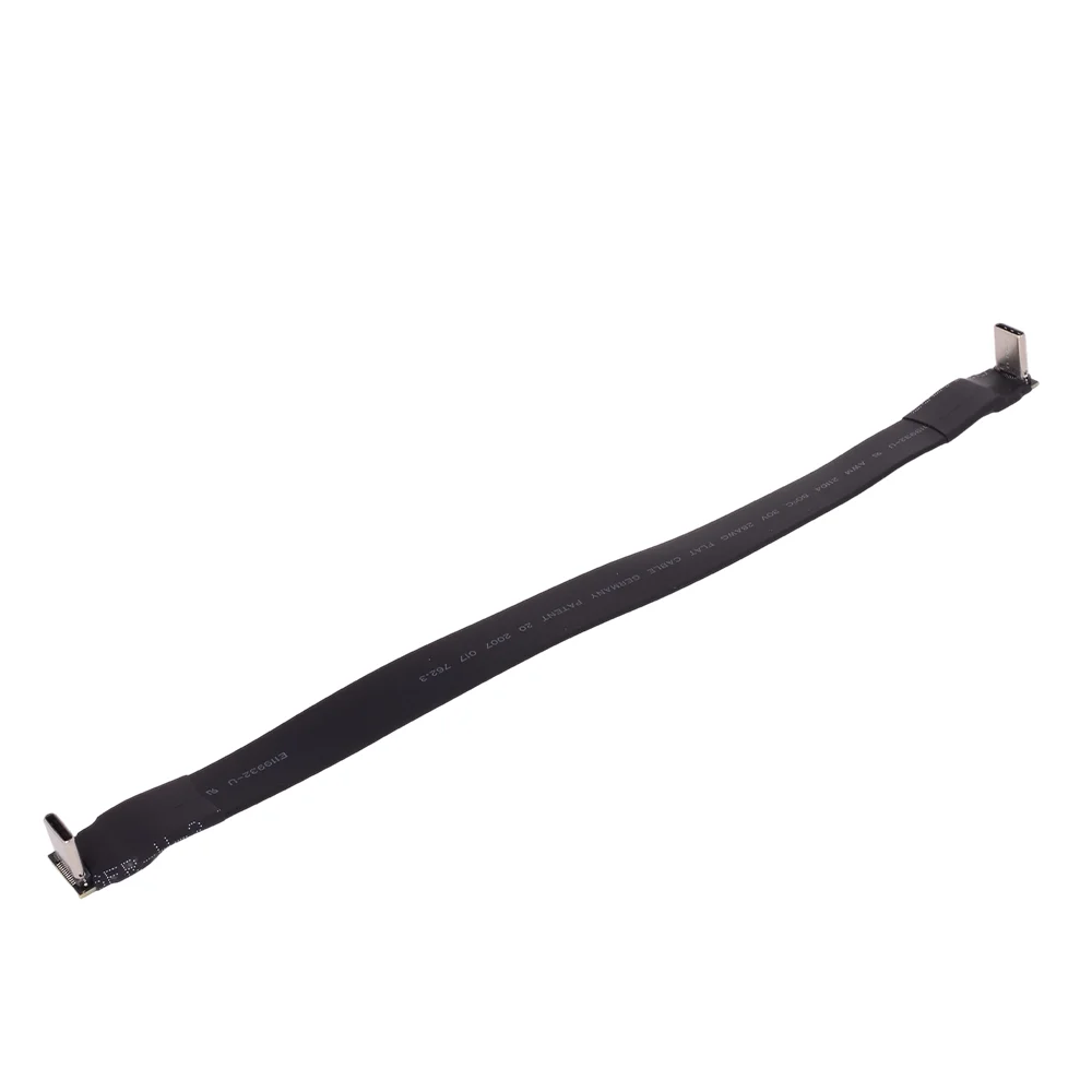 ADT-Link USB 3.2 Type C to Type C Flat Data Flexible Soft Strip Extension Cable C Male Type-C Lightweight and Shortgen Gen2x2