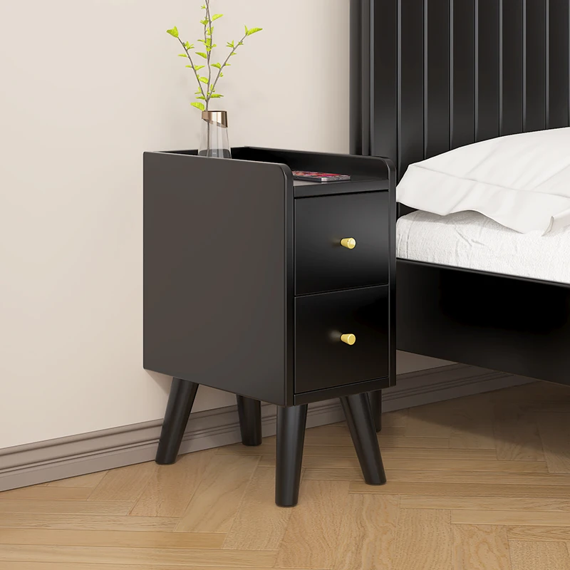 

Storage Bedside Table Multifunctional Nightstand Double Layer Open Shelf Hidden Storage Space Saving Mesitas De Noche Furniture