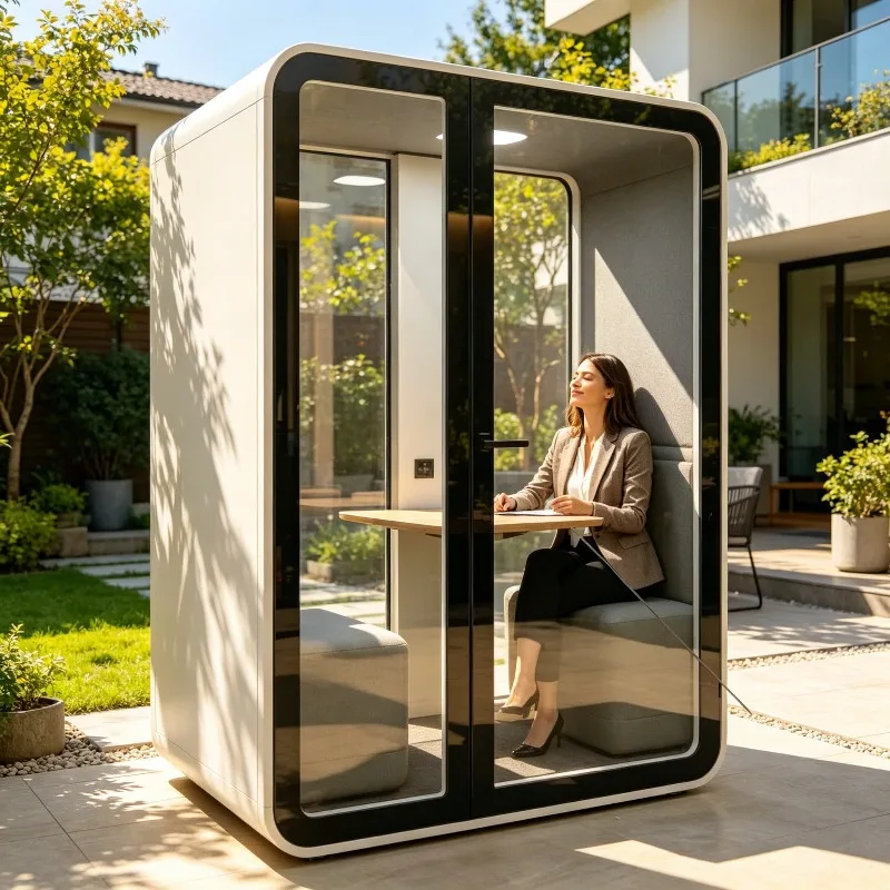 Silent Cabin Customized Acoustic Movable Office Privacy Pod Modular Soundproof Meeting Booth